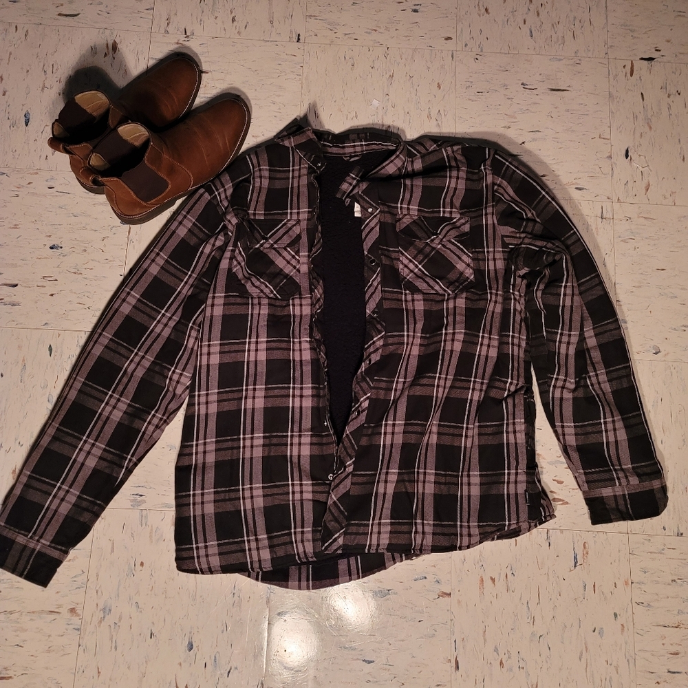 Plaid Flannel Shirt Jacket
